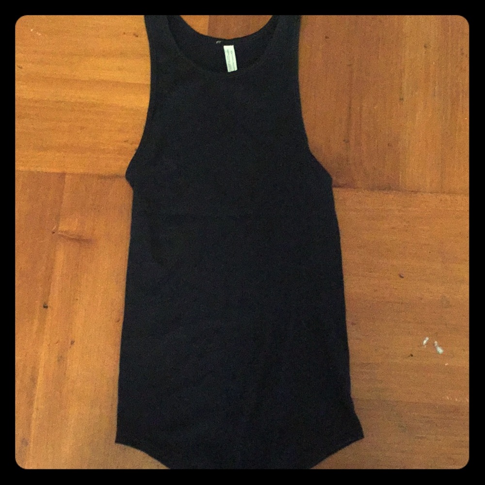 Black tank top.